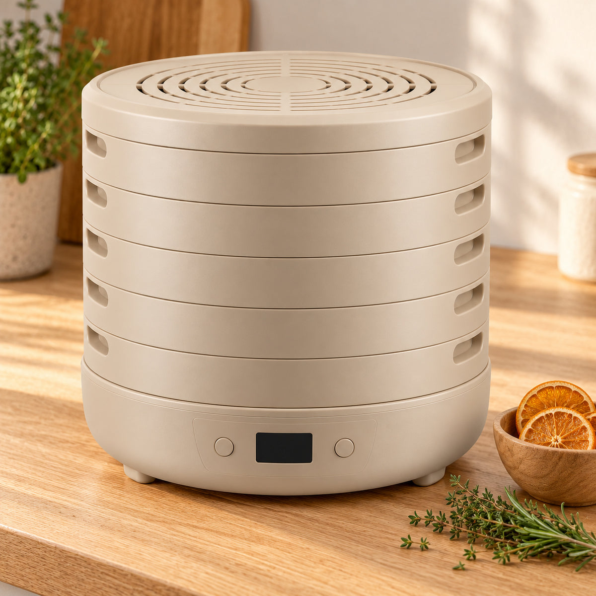 Round Five-Tier Stackable Food Dehydrator